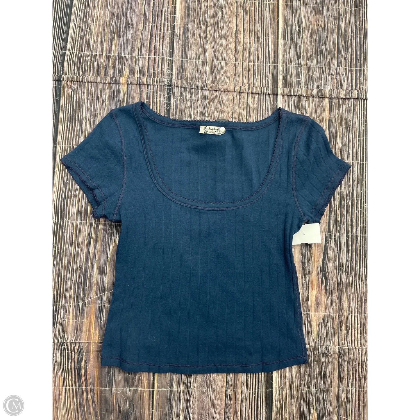 Top Short Sleeve By Free People In Navy, Size: S