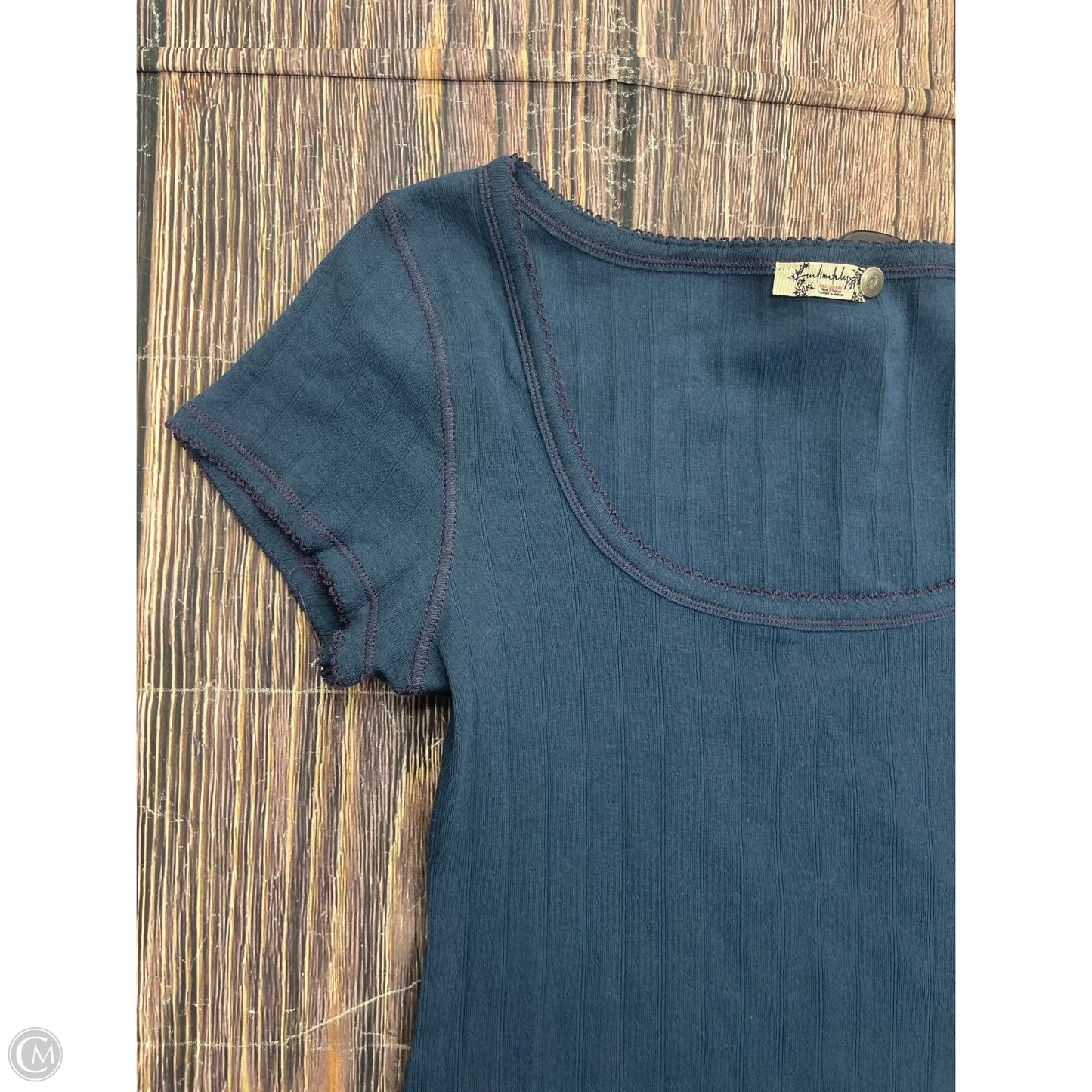 Top Short Sleeve By Free People In Navy, Size: S