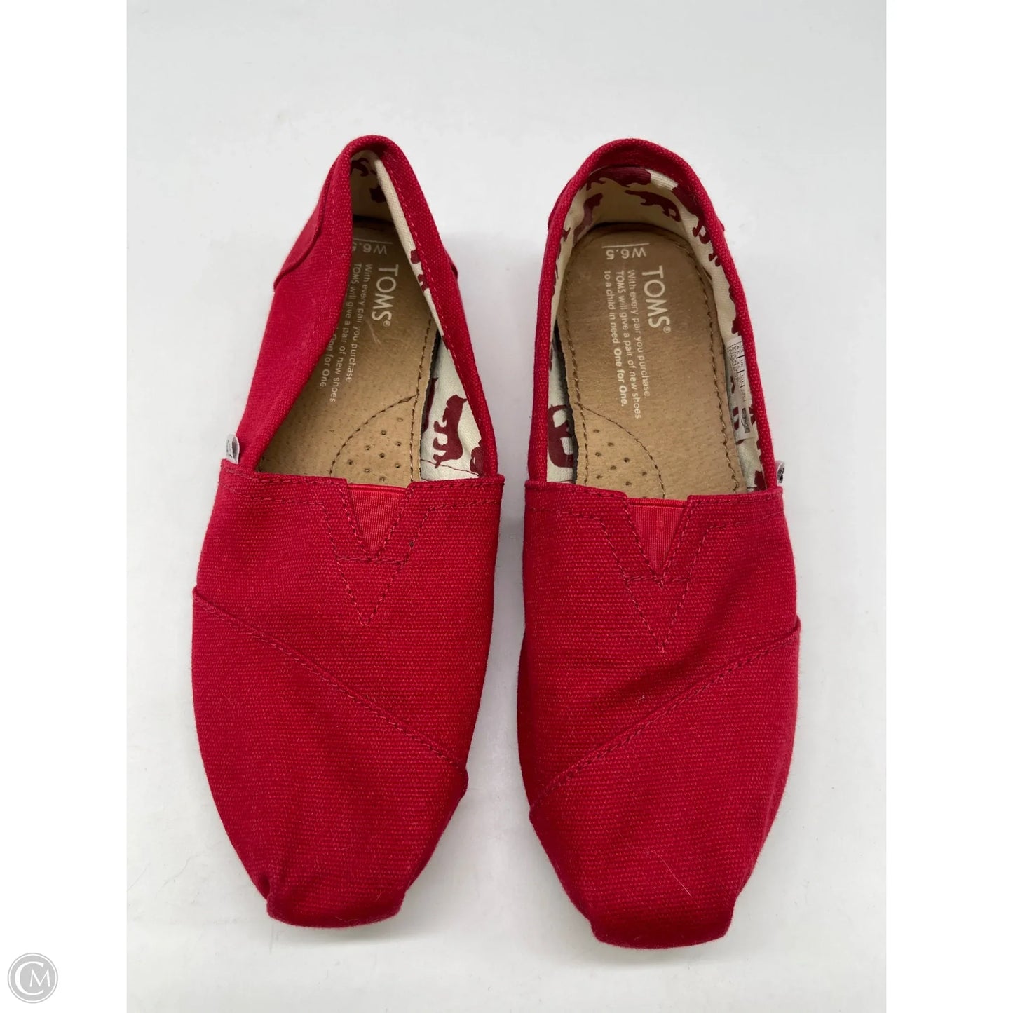 Shoes Flats By Toms In Red, Size: 6.5