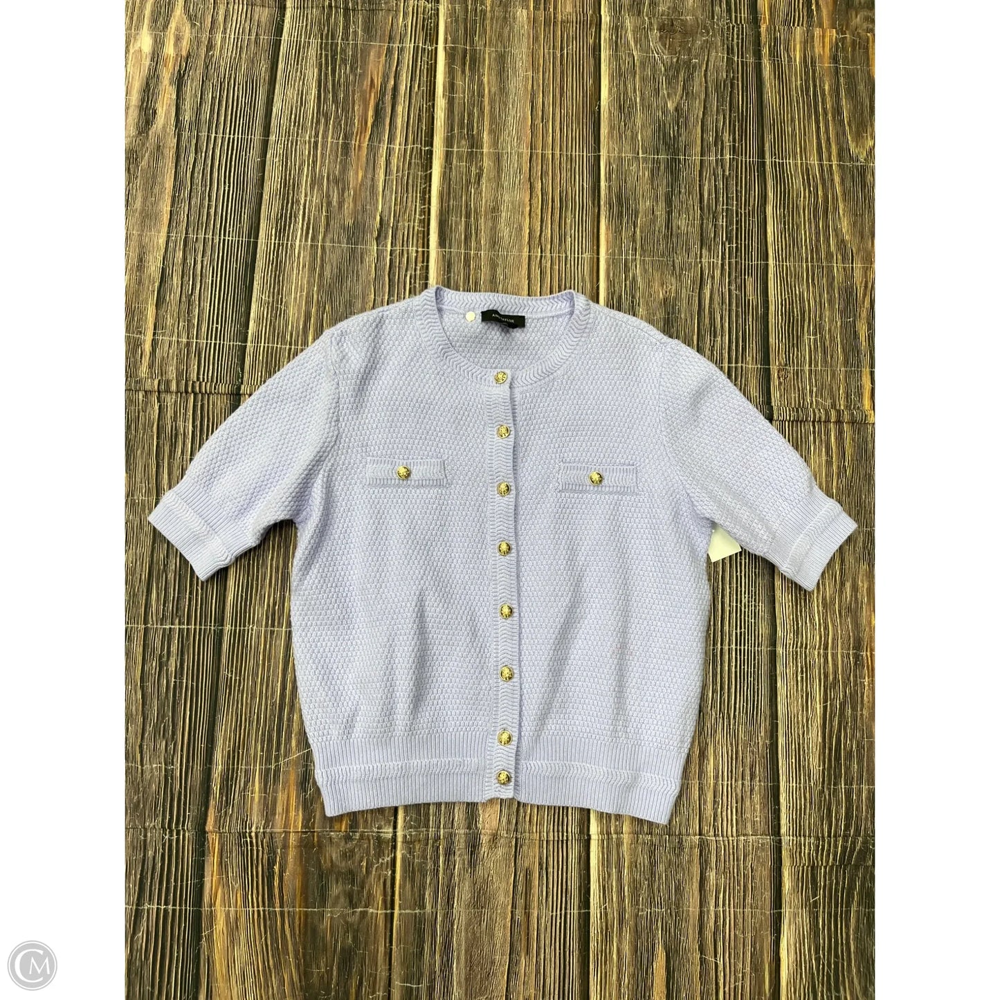 Sweater Short Sleeve By Ann Taylor In Purple, Size: M