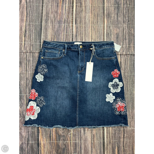 Skirt Mini & Short By Driftwood In Blue Denim, Size: L