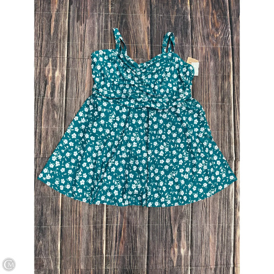 Swimsuit Top By Bloomchic In Blue, Size: 2X