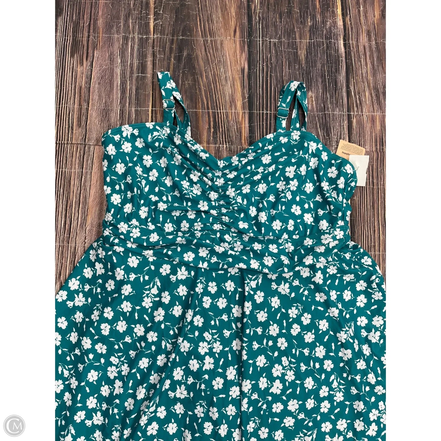 Swimsuit Top By Bloomchic In Blue, Size: 2X