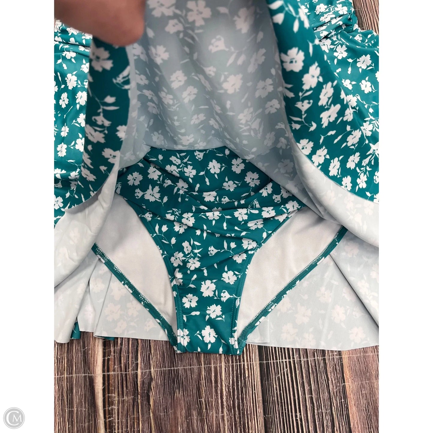 Swimsuit Top By Bloomchic In Blue, Size: 2X