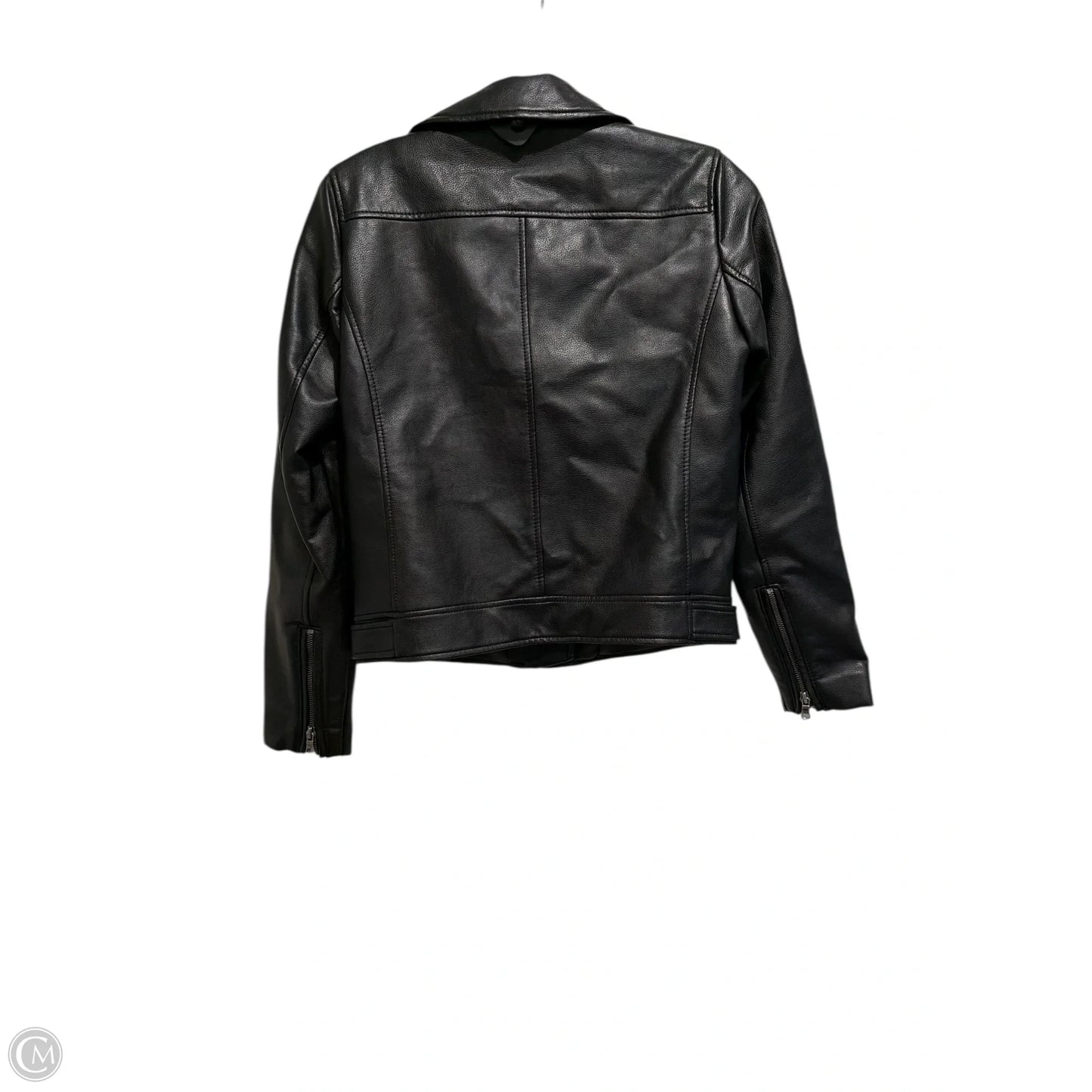 Jacket Moto Leather By Loft In Black, Size: Xs