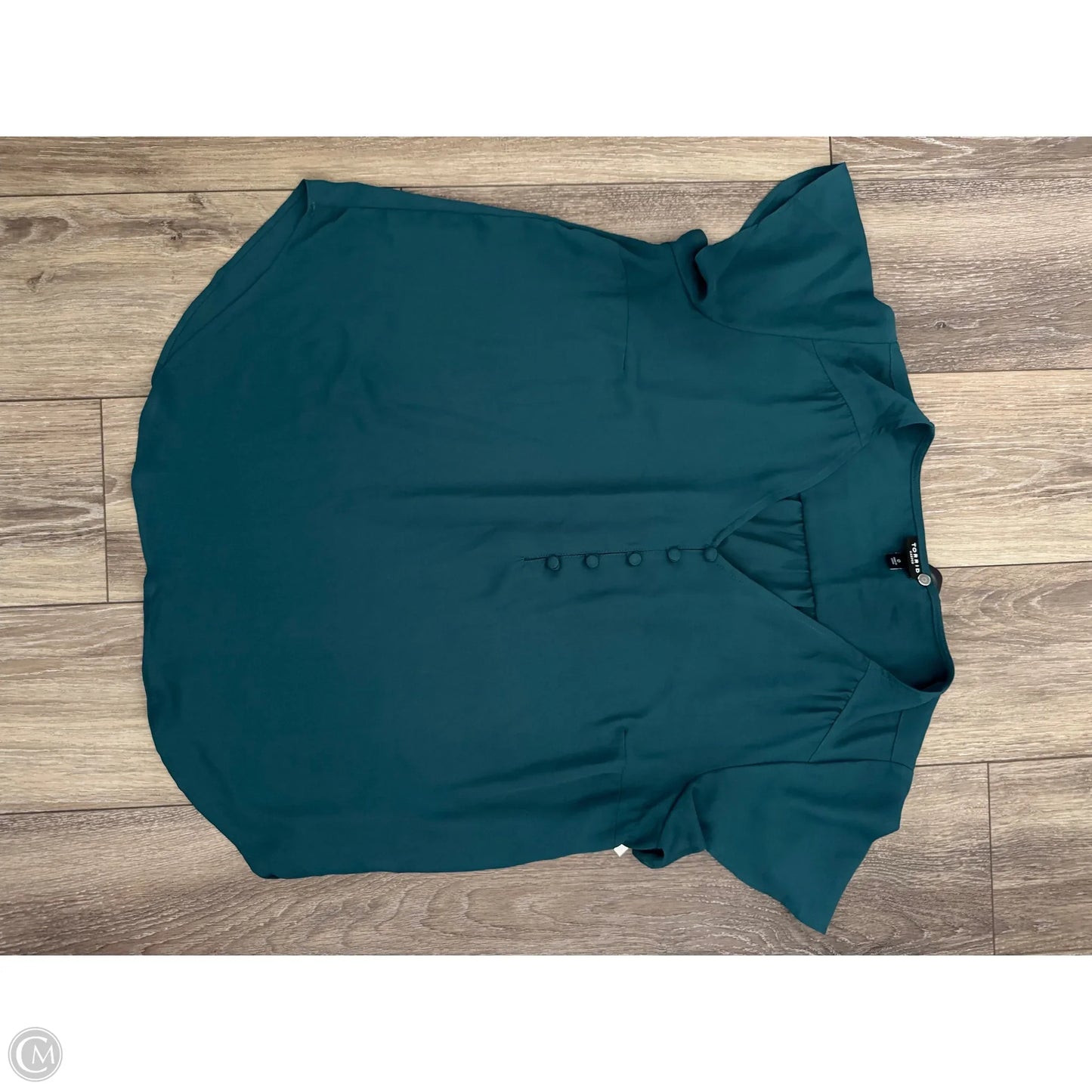 Top Short Sleeve By Torrid In Blue, Size: Xl