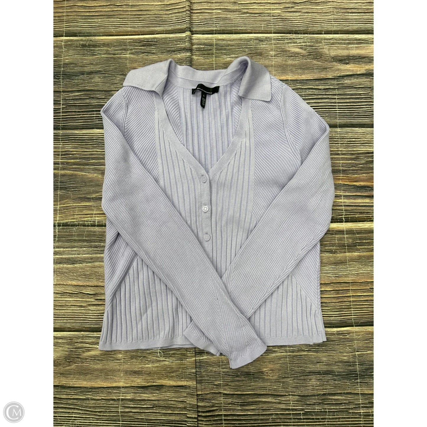 Top Long Sleeve By White House Black Market In Purple, Size: L
