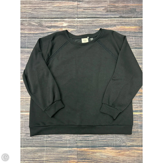 Top Long Sleeve By Tahari In Black, Size: 1x