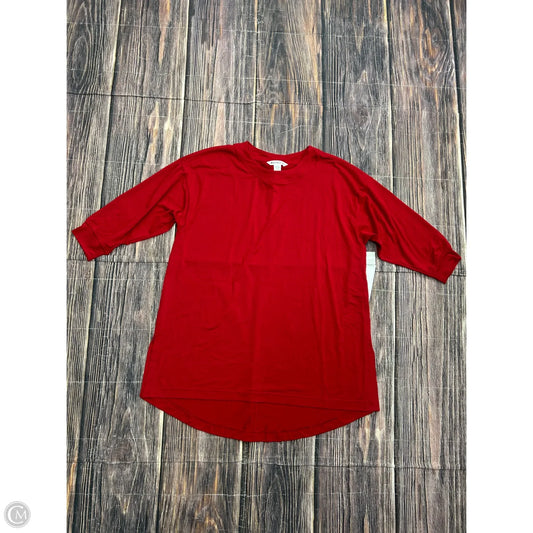 Athletic Top Long Sleeve Crewneck By Athleta In Red, Size: S