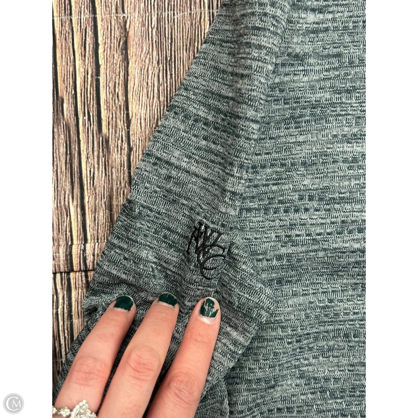 Athletic Sweatshirt Collar By Nike Apparel In Green, Size: L