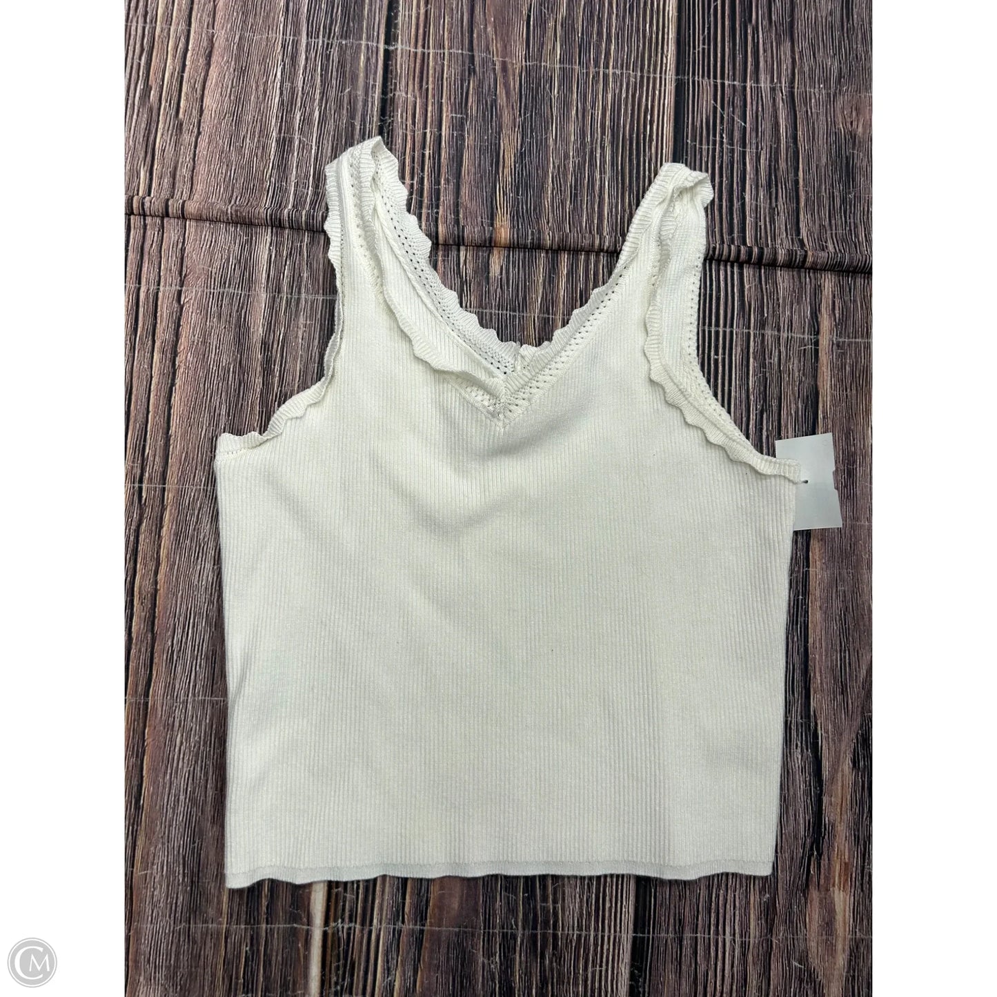 Tank Top By Marled In White, Size: L