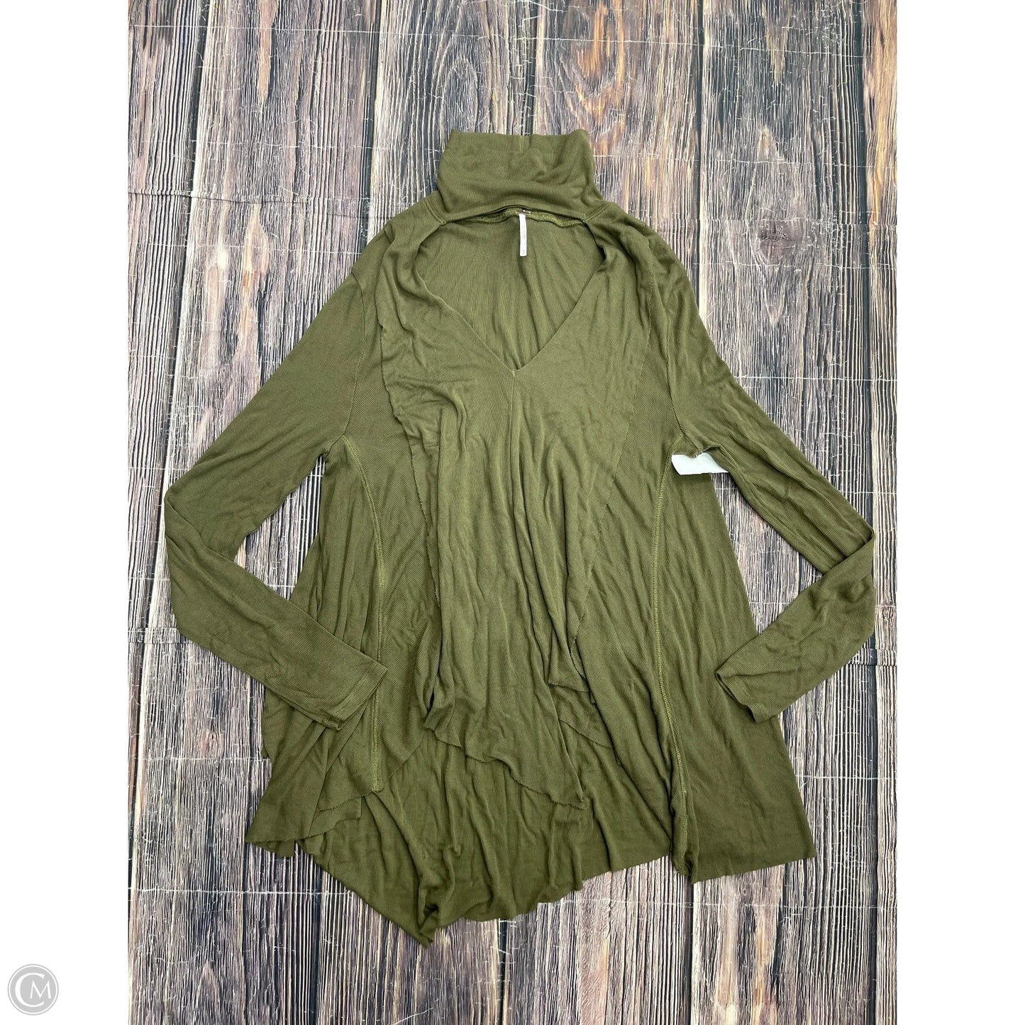 Top Long Sleeve By Free People In Green, Size: M