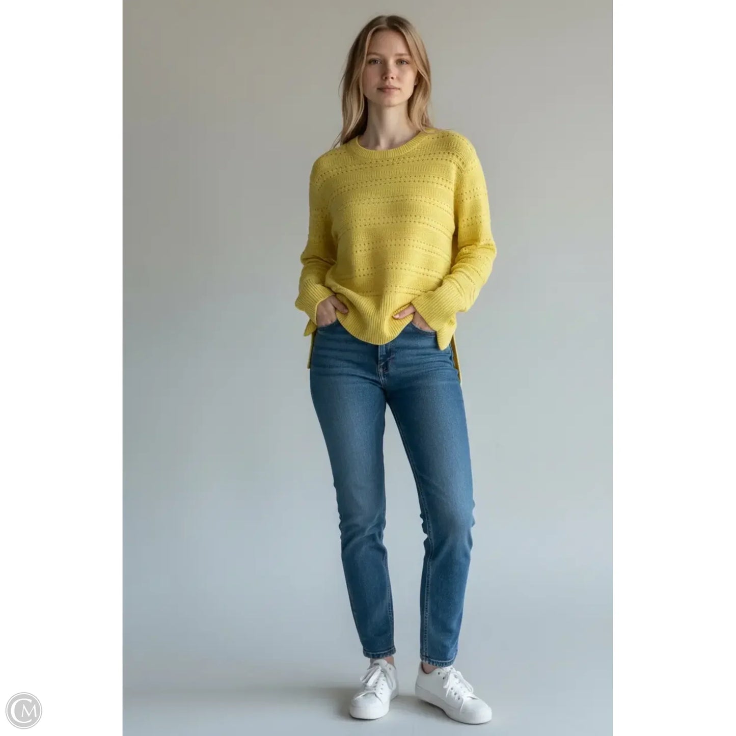 Sweater By Gap In Yellow, Size: S
