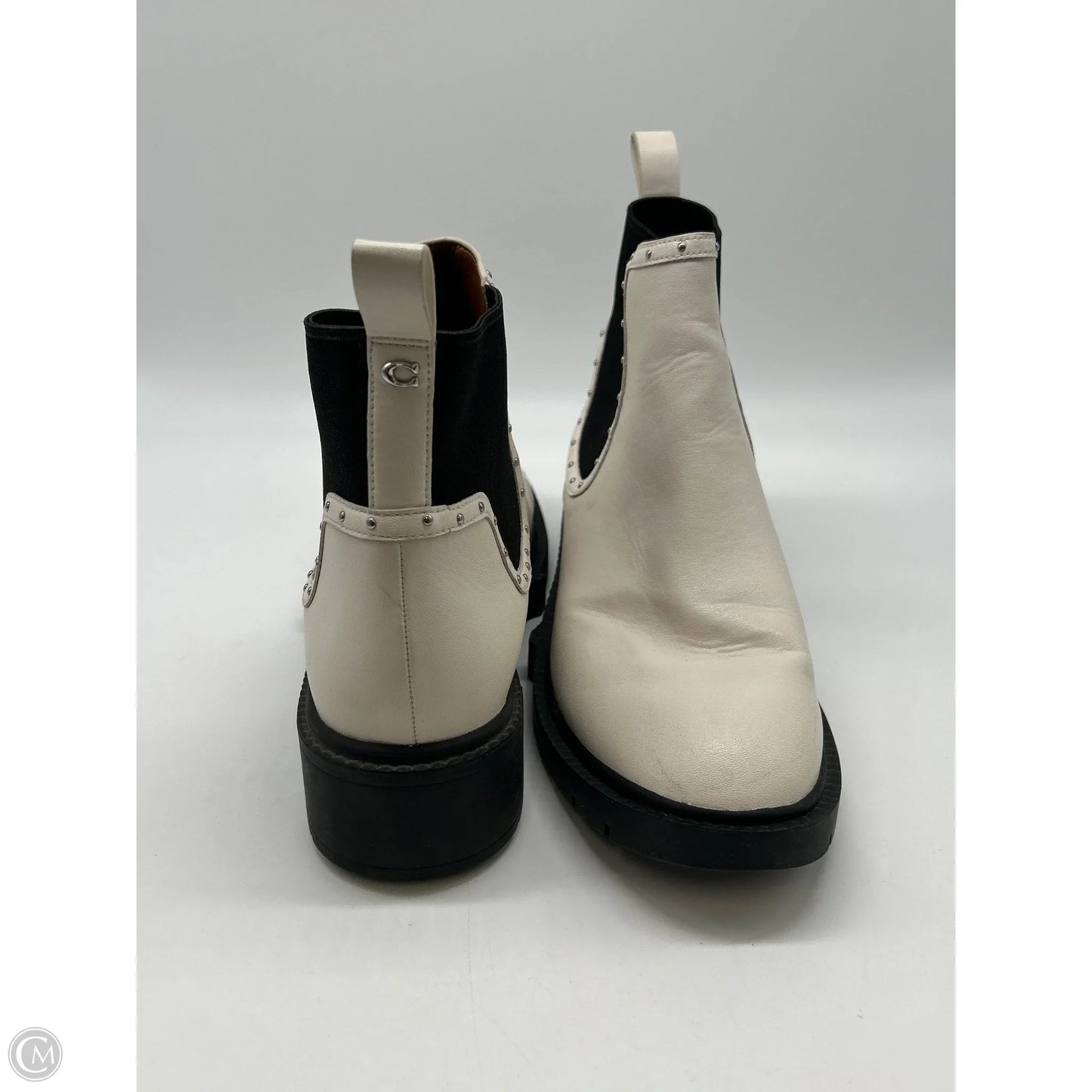 Boots Designer By Coach In White, Size: 10