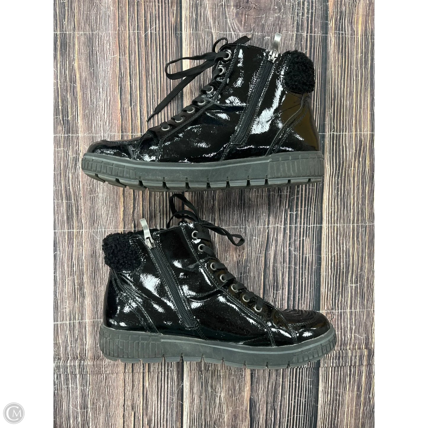 Boots Ankle Flats By Spring Step In Black, Size: 12