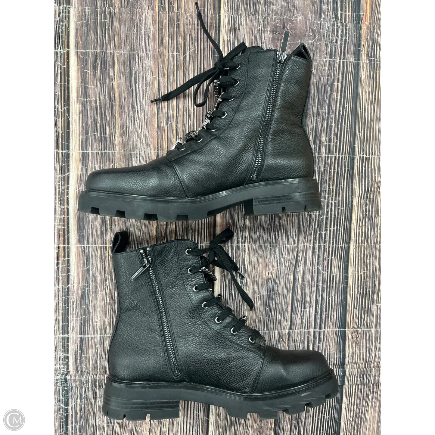 Boots Designer By Karl Lagerfeld In Black, Size: 11