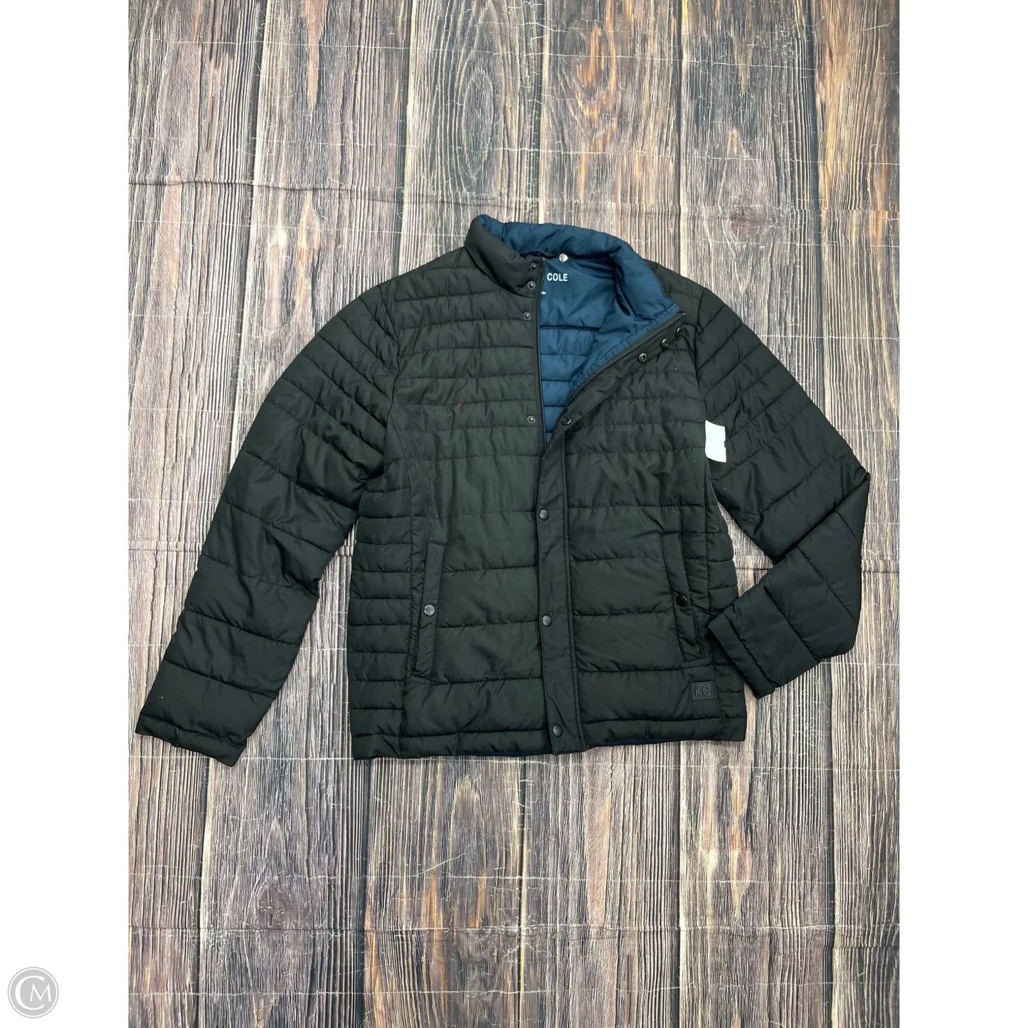 Jacket Puffer & Quilted By Kenneth Cole In Black, Size: S