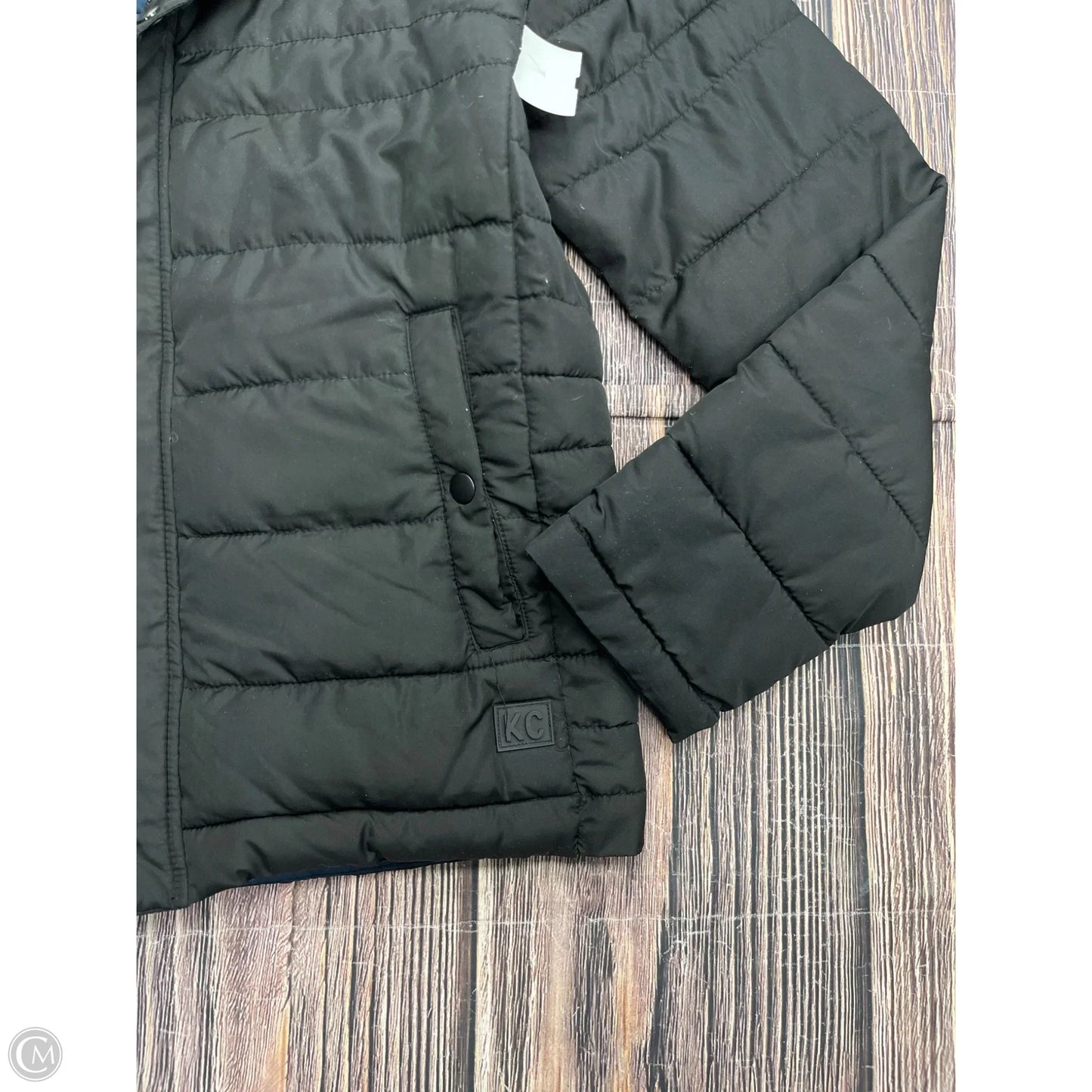 Jacket Puffer & Quilted By Kenneth Cole In Black, Size: S