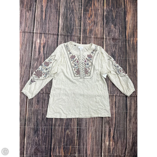 Top Long Sleeve By J. Jill In Cream, Size: Xs