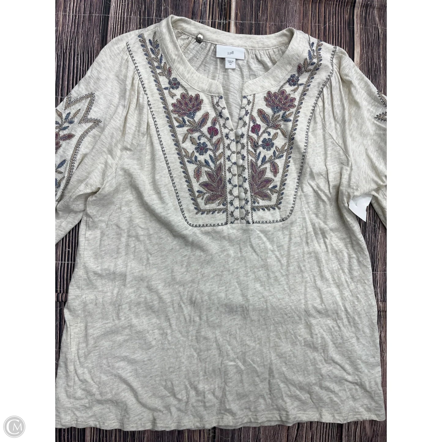 Top Long Sleeve By J. Jill In Cream, Size: Xs