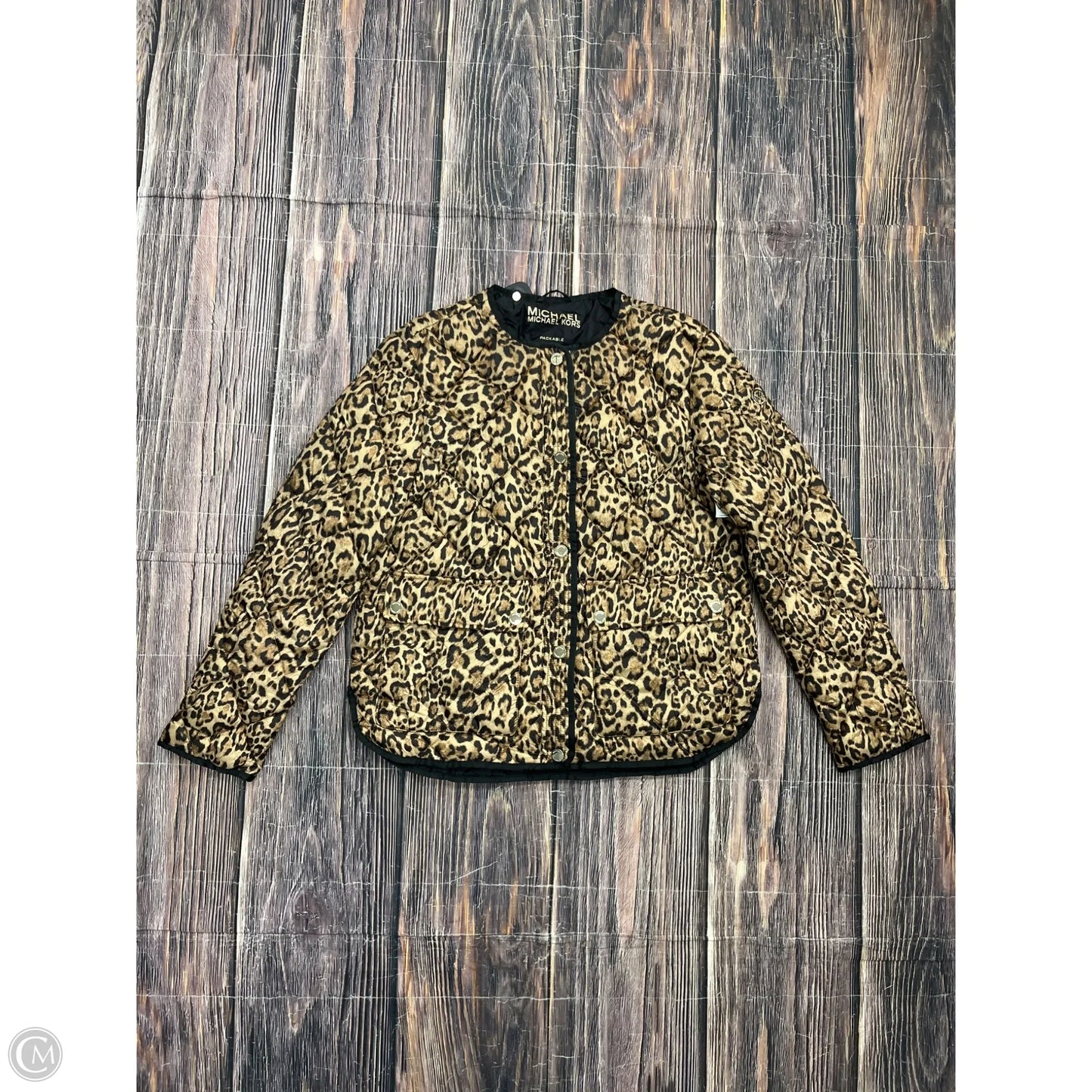 Jacket Puffer & Quilted By Michael By Michael Kors In Animal Print, Size: S