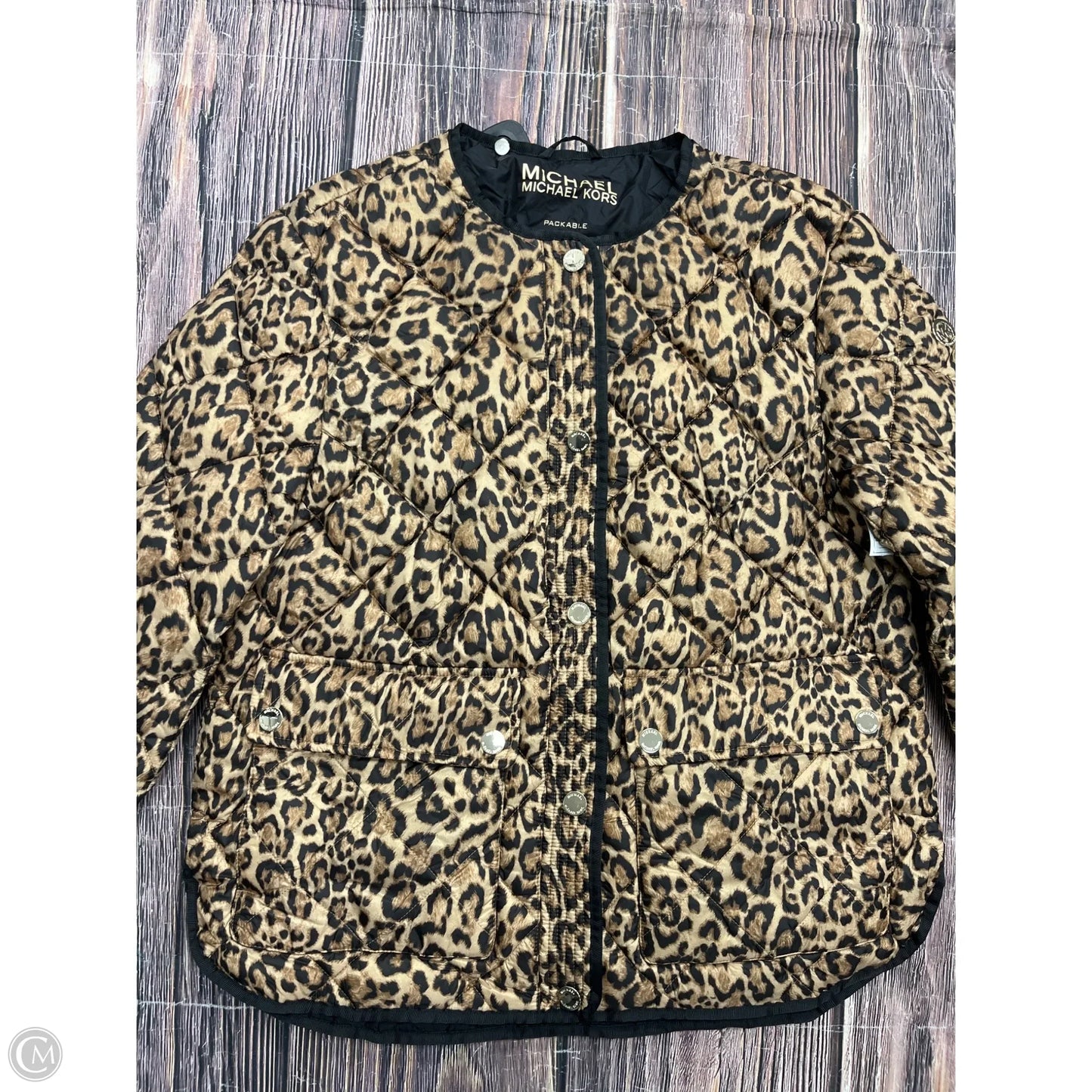 Jacket Puffer & Quilted By Michael By Michael Kors In Animal Print, Size: S