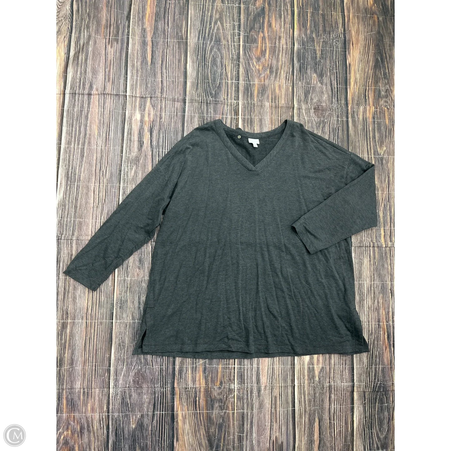Top Long Sleeve By Pure Jill In Grey, Size: 3x