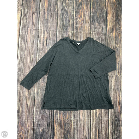 Top Long Sleeve By Pure Jill In Grey, Size: 3x