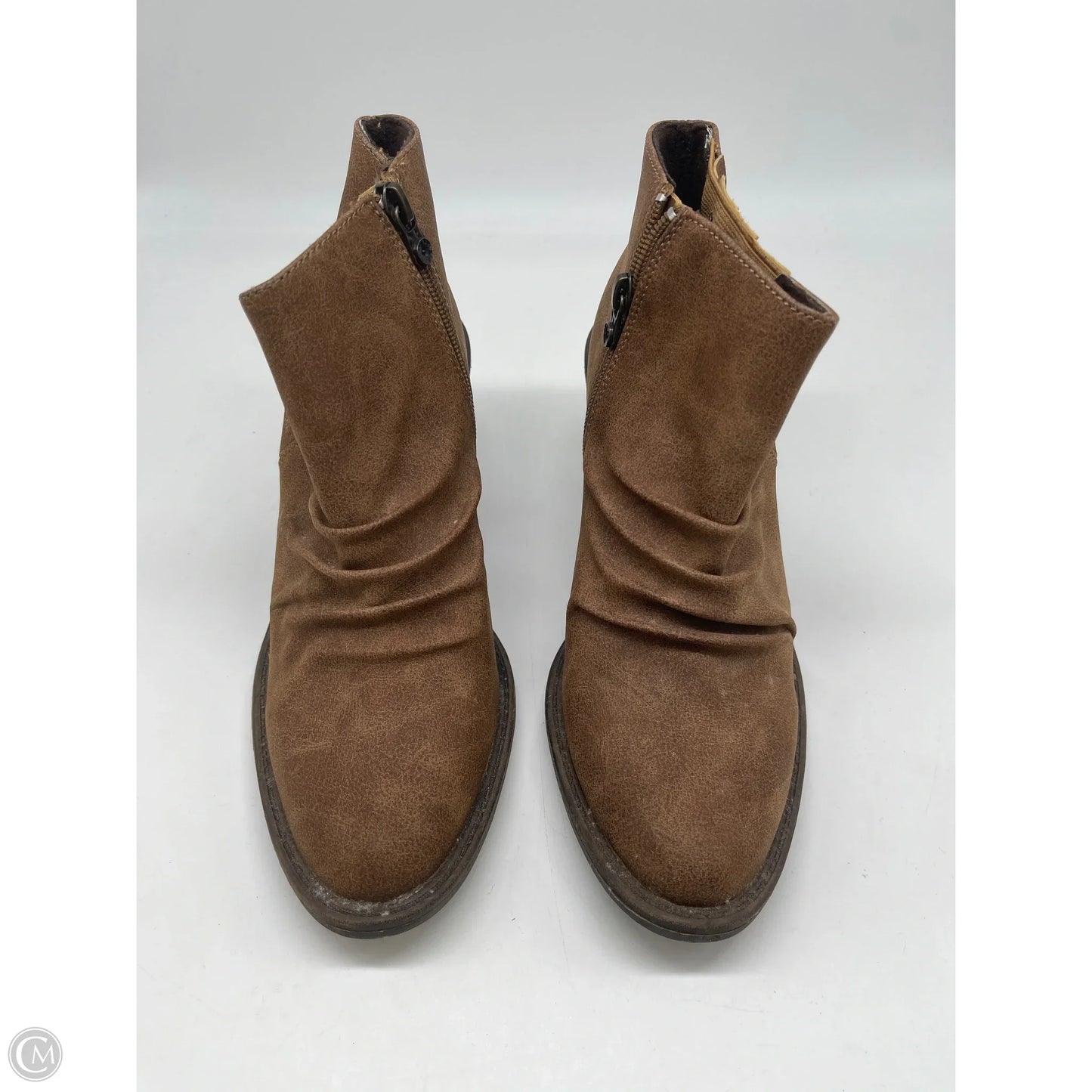 Boots Ankle Heels By Blowfish In Brown, Size: 9