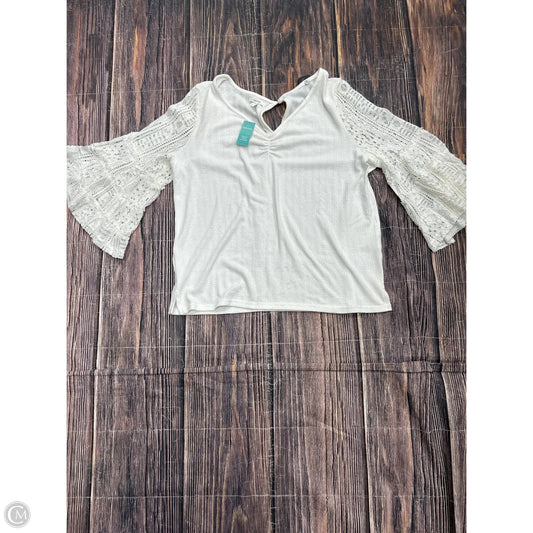 Top Long Sleeve By Maurices In White, Size: L