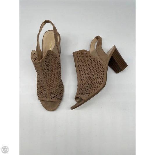 Sandals Heels Block By Liz Claiborne In Brown, Size: 9
