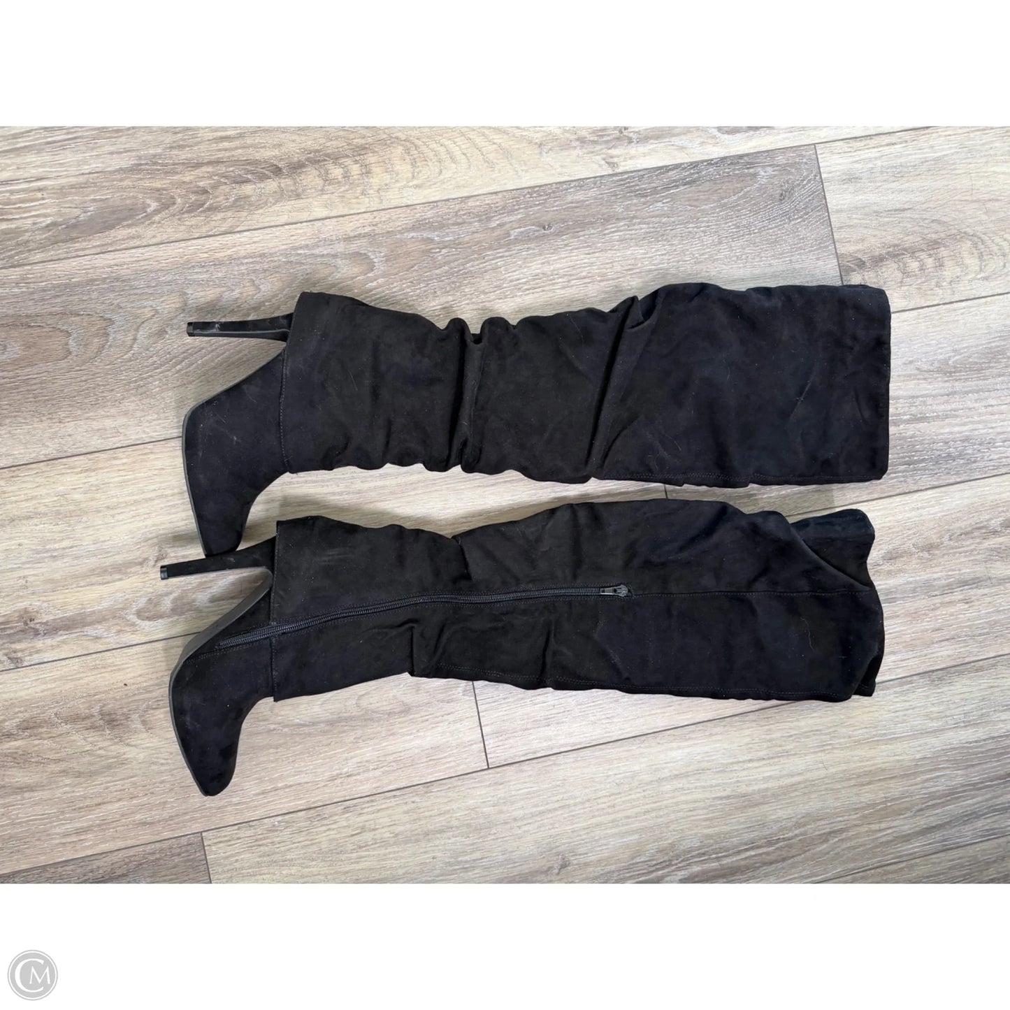 Boots Knee Heels By Nina In Black, Size: 9