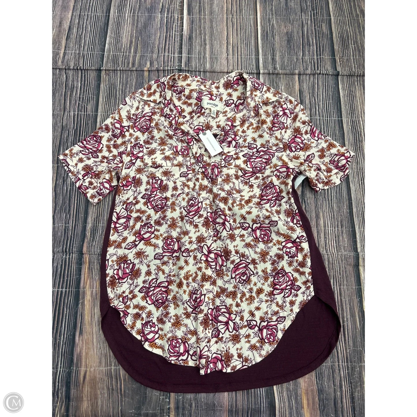 Top Short Sleeve By Porridge In Purple, Size: Xs