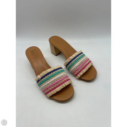 Sandals Heels Block By J. Crew In Multi-colored, Size: 9.5