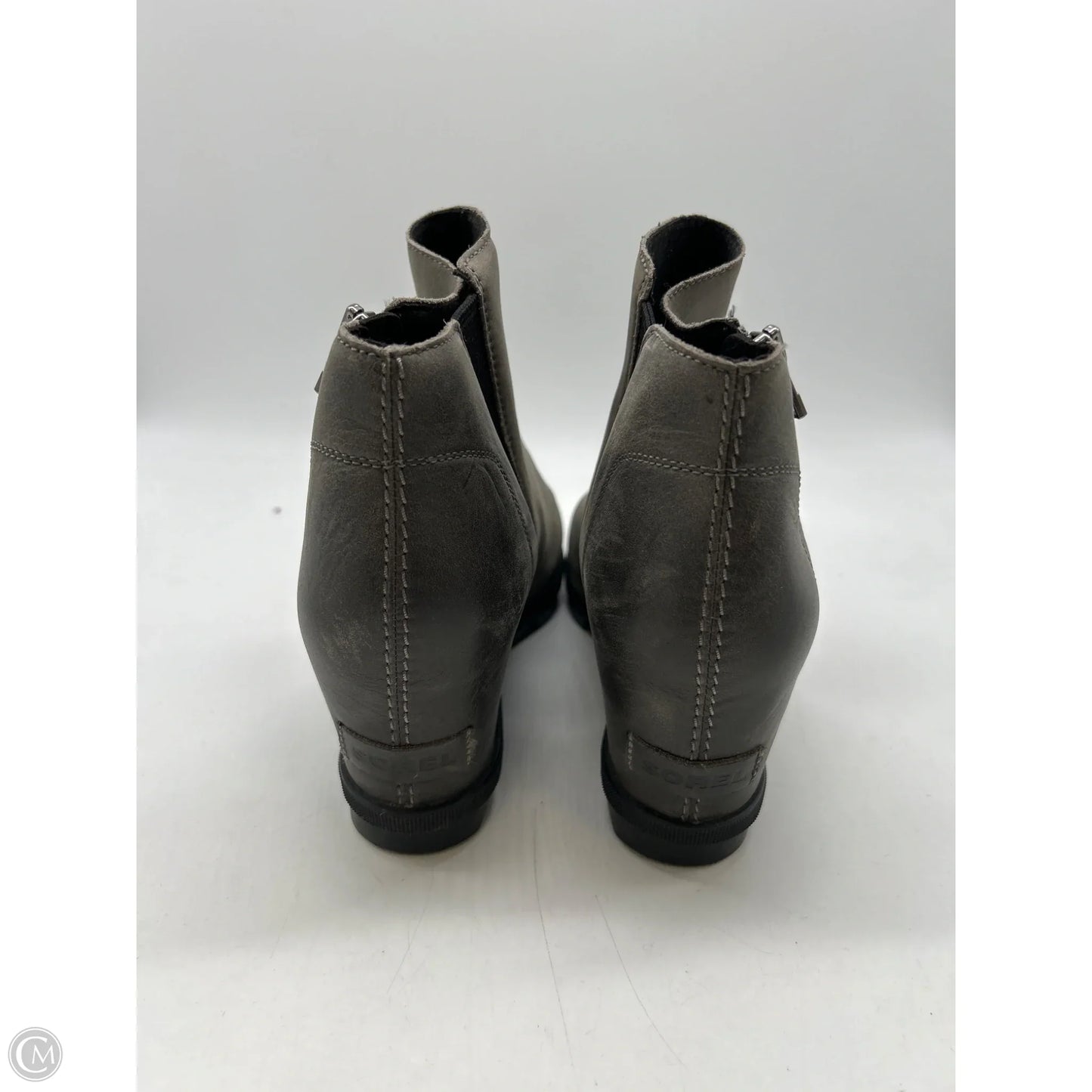 Boots Ankle Heels By Sorel In Grey, Size: 11