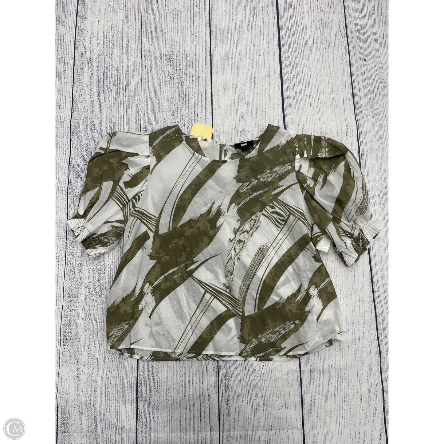 Top Short Sleeve By Dkny In Green, Size: Xl