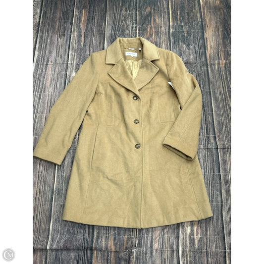 Coat Peacoat By Calvin Klein In Tan, Size: 18