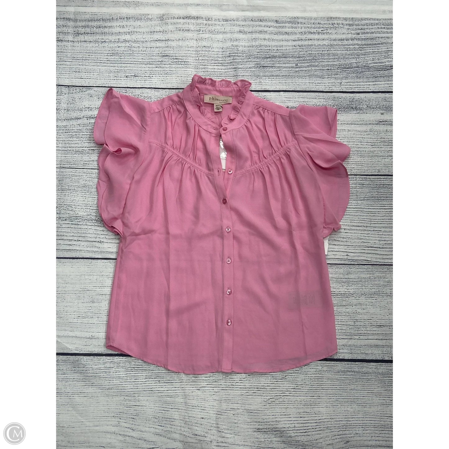 Top Short Sleeve By Philosophy In Pink, Size: Xs