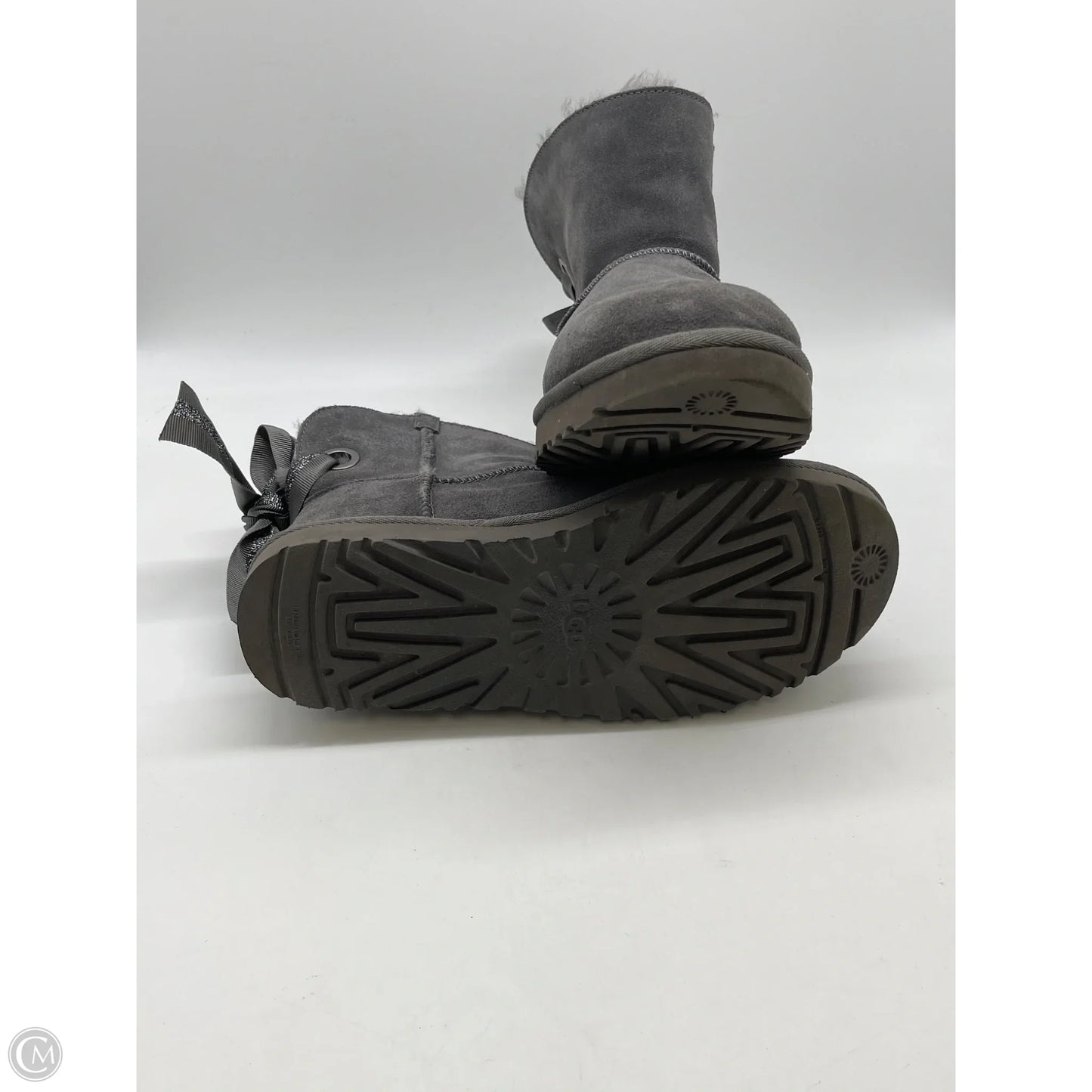 Boots Designer By Ugg In Grey, Size: 8