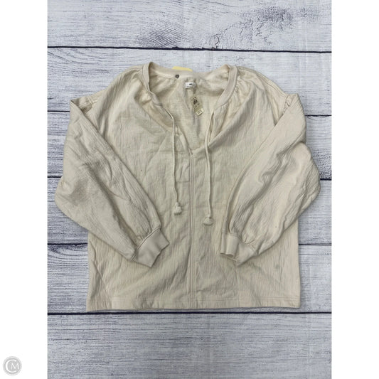 Top Long Sleeve By Aerie In Cream, Size: M