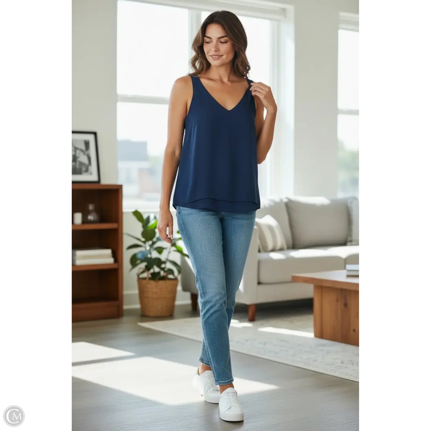 Tank Top Designer By Lilly Pulitzer In Blue, Size: L