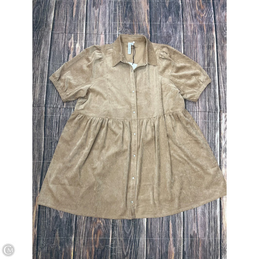 Dress Casual Short By Grace + Karma In Brown, Size: 1x