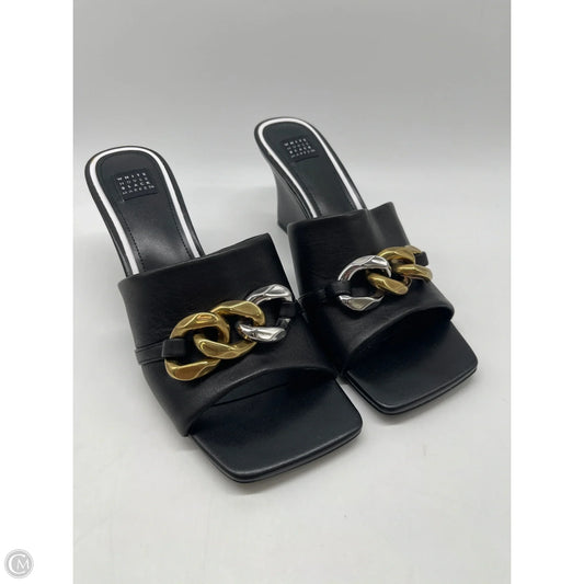 Sandals Heels Block By White House Black Market In Black, Size: 8.5