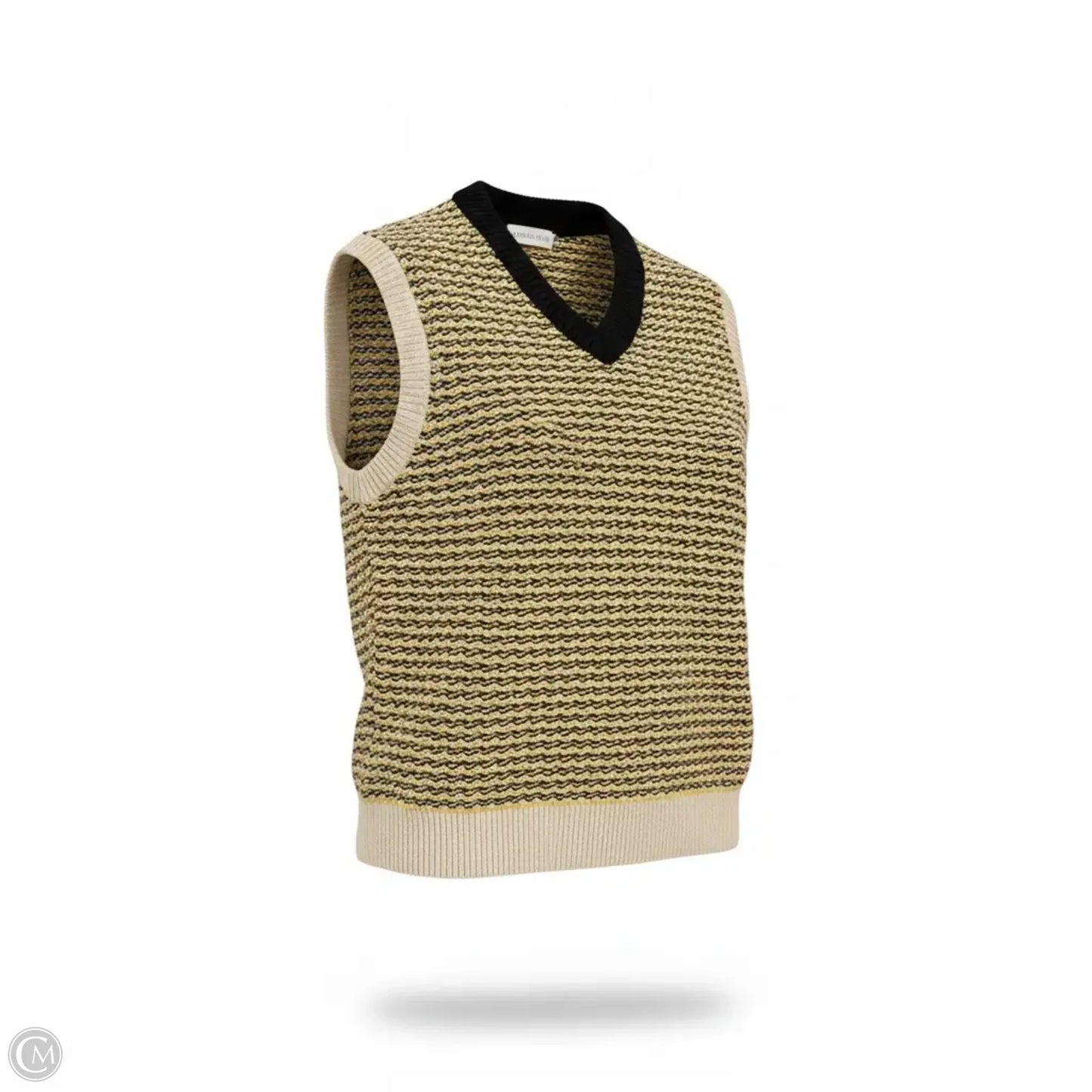 Sweater Short Sleeve By Zara In Black & Yellow, Size: M