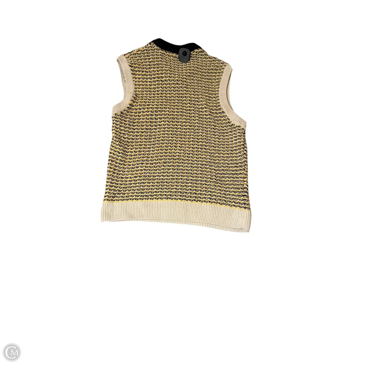 Sweater Short Sleeve By Zara In Black & Yellow, Size: M