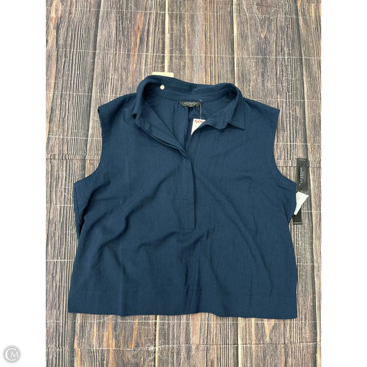 Top Sleeveless By Liverpool In Navy, Size: Xl