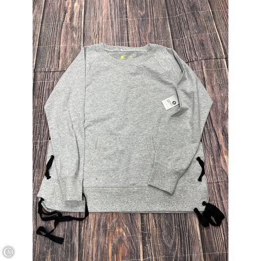Athletic Top Long Sleeve Crewneck By Xersion In Grey, Size: L