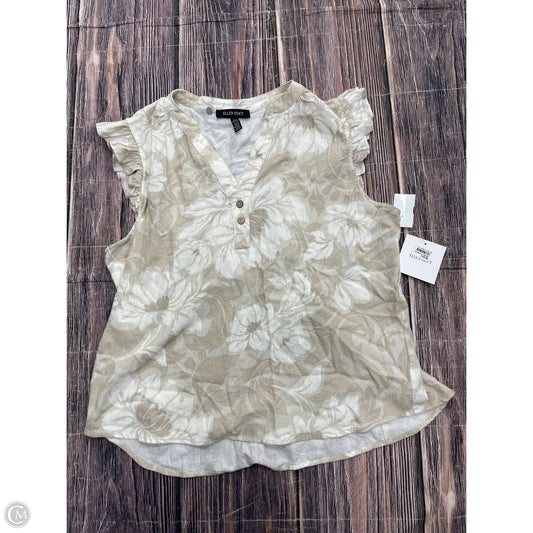 Top Short Sleeve By Ellen Tracy In Tan, Size: Xl