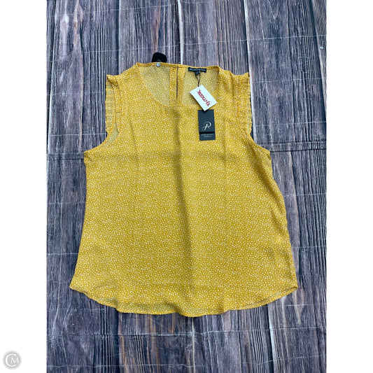 Tank Top By Adrianna Papell In Yellow, Size: L