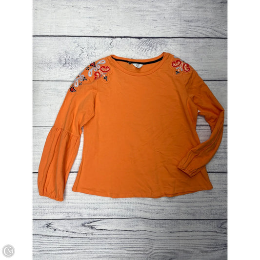 Top Long Sleeve By Crown And Ivy In Orange, Size: Lp